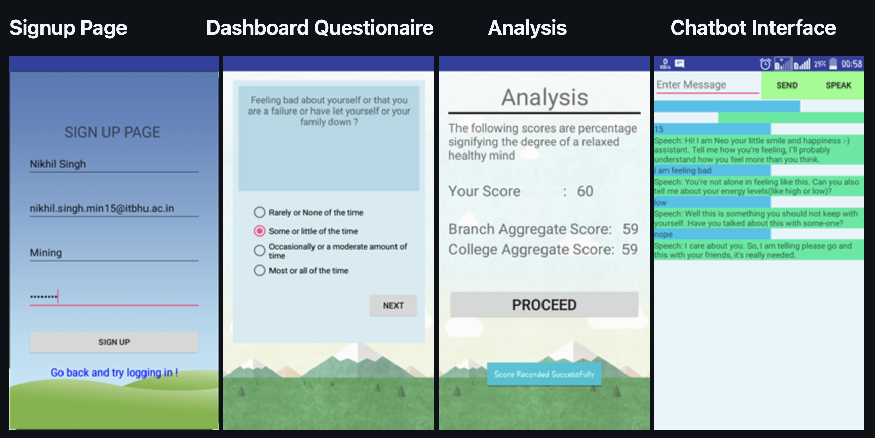 Neo Health Assistant student health application project visual.